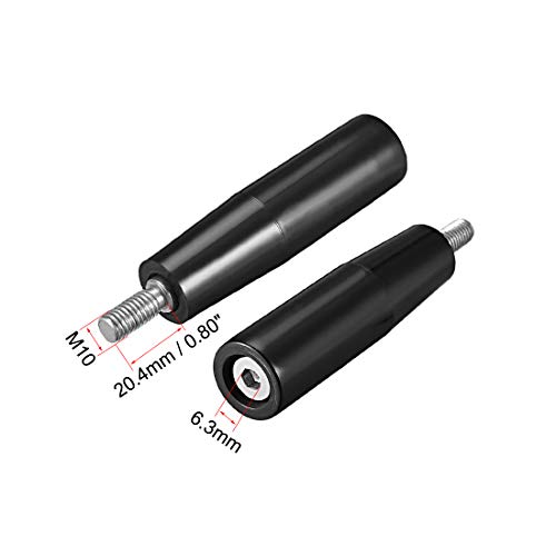 Image of uxcell Revolving Handwheel Machine Handle M10 Male Threaded Stem for Milling Machine