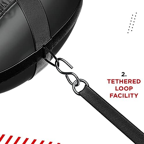 RDX Punch Bag Anti Swing 4ft 5ft Heavy Filled 3PC Set, Maya Hide Leather Adult Bag with Punching Gloves Hanging Chains, Kickboxing MMA Boxing Muay Thai Training Karate BJJ Workout, Home Gym Fitness