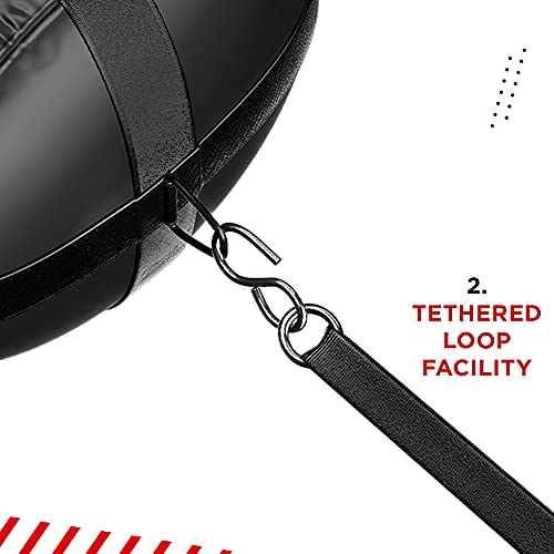 Rdx Punching Bag Heavy Boxing Bag, 3Pc Filled 5Ft 4Ft Anti Swing Kickboxing Adult Set, Maya Hide Leather, Punch Gloves Ceiling Hook Hanging Chains, Mma Muay Thai Workout Home Gym Fitness Training #TOP6