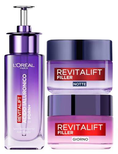 L'Oréal Paris Revitalift Filler Sérum Antiarrugas, Crema de Día y Noche