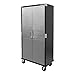 Seville Classics UltraHD Solid Steel Rolling Lockable Metal Storage Cabinet Locker Organizer, w/Adjustable Shelves for Garage, Warehouse, Office, Classroom, Graphite, 36