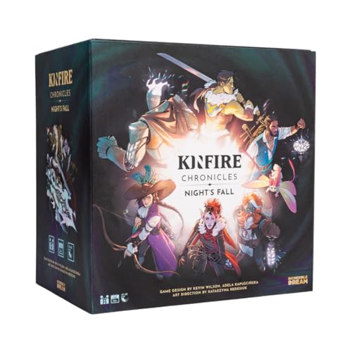 Kinfire Chronicles: Night’s Fall – Cooperative Board Game,1–4 Players, Deck-Building,
