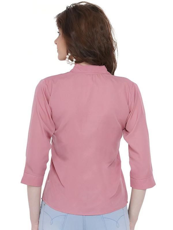 Image of Keenuu Formal Coller 3 /4 Sleeve Soft Comfortable Leightweight Georggete Women Trendy Formal Shirts (Pack of 1).