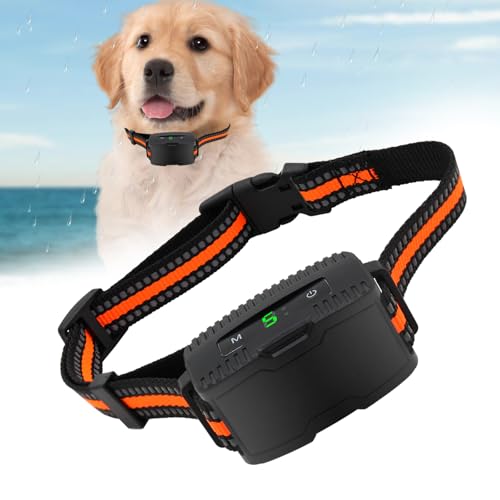 FackLOxc Collar Resistencia Ladridos Recargables para Perros con 3 Modos Entrenamiento Dispositivo Entrenamiento Sensibilidad Ajustable Collar Perros Aire Libre