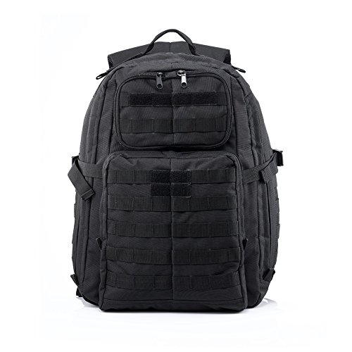 Yakeda Sac de Randonnée Camouflage Imperméable Style militaire pour sports d'extérieuru00a0u0096u00a0A88033, noir, 50 * 30 * 38CM