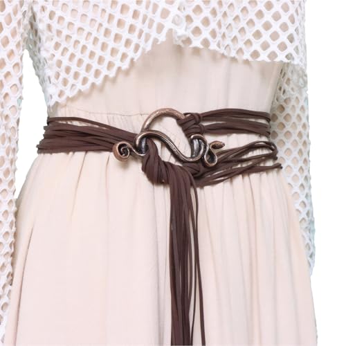 TINAYAUE Medieval Cross Knotted Waistband Snake-shaped Fantasy Rope Belt for Halloween Cosplay Dress Up Party2