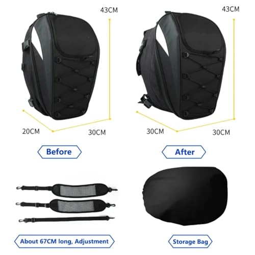 Bolsa trasera de moto para Suzuki SV650 multifunción e impermeable 3