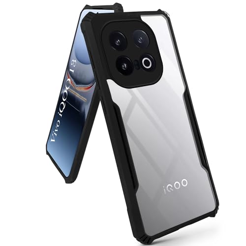 Image of Jkobi Back Cover Case for Vivo iQOO 13 (Shockproof with Polycarbonate Clear Panel | Professional Black)