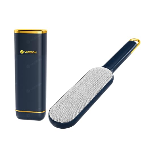 VASSON Lint Brush, Pet Hair Remover with Self-cleaning Case, Double-Sided Lint Remover Brush, Pet...