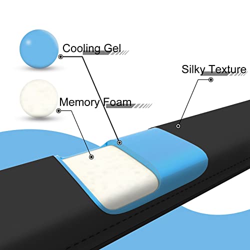 Faluber Cooling Gel Wrist Rest Pad - Memory Foam With Non-Slip Footpad -Ergonomic Design Palm Rest- Keyboard Accessory (Large-Full Size) #TOP4