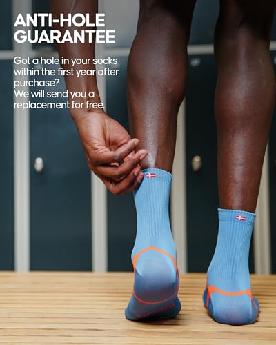 DANISH ENDURANCE Quarter Athletic Socks, Anti-blister for Men & Women, 5-Pack4