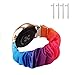 Magwei Band Compatible with Samsung Galaxy Watch Active/Active2 40mm/44mm, Scrunchie Wristband Replacement Compatible for Galaxy Watch 42mm/Gear S2 Classic/Gear Sport Smart Watch (Rainbow)
