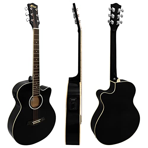 Guitare Acoustique 3/4 Tiger ACG1-BL34 Bleue Pour Enfants Dès 9 Ans - Pack Complet Avec Sac, Sangle Et Accessoires