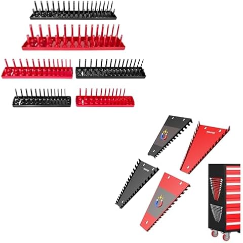 6pc Socket Organizer Set and 4-Pack Magnetic Wrench Organizer Cover
