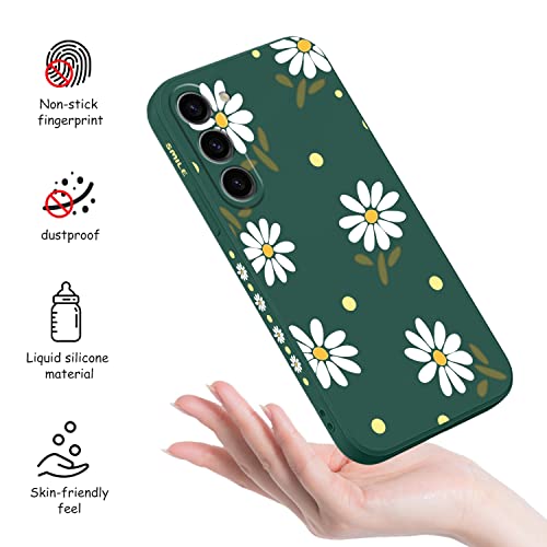 LEECG for Samsung Galaxy S23 Plus Case, Butterfly Flowers Anti Slip Shockproof Soft Silicone Protector Phone Cover for Galaxy S23 Plus, Daisy Green by LEECG - Image 5