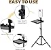 Pllieay Tufting Making Kit, Includes Mini Projector with Tripod and Tray, Tufting Cloth, Marker Pens, Portable 1080P Projector for Tufting, Compatible with TF, USB, Laptop, Ios and Android Phone
