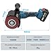 3 IN 1 Satiniermaschine & Poliermaschine & Winkelschleifer, 1200W Akku-Bürstenschleifer Brushless, 5500-9000U/min, 2x4.0Ah Akkus, 3 Drehzahlregelung, ⌀120mm Polierrad, Kompatibel mit Makita-Akkus