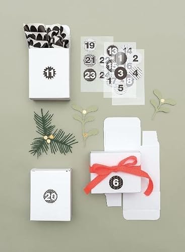Adventskalender Boxen Weiss, 24 Stück: 24 Boxen à 4 x 8 x 10 cm