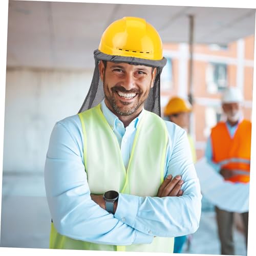 Casco de construcción accesorio con protector de cuello para obras al aire libre 2