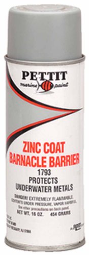 Pettit Zinc Coat Barnacle Barrier, 16oz zinc Coat Barnacle Barrier aerosol
