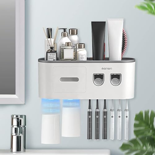 Toothbrush Holders Wall Mounted, Toothbrush Holder with Automatic...