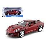  StarSun Depot 2014 Chevrolet Corvette C7 Stingray Metallic Red 1/18 Model Car by Maisto