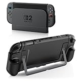Diseño Ergonómico: Las empuñaduras de la funda acoplable Switch 2 tienen un diseño curvado que sobresale y se adapta perfectamente a tus manos. Los puntos antideslizantes de los agarres aumentan la fricción y evitan que la Switch 2 se caiga por tener las manos resbaladizas. ¡Elígela y saluda a una experiencia de juego cómoda y natural!