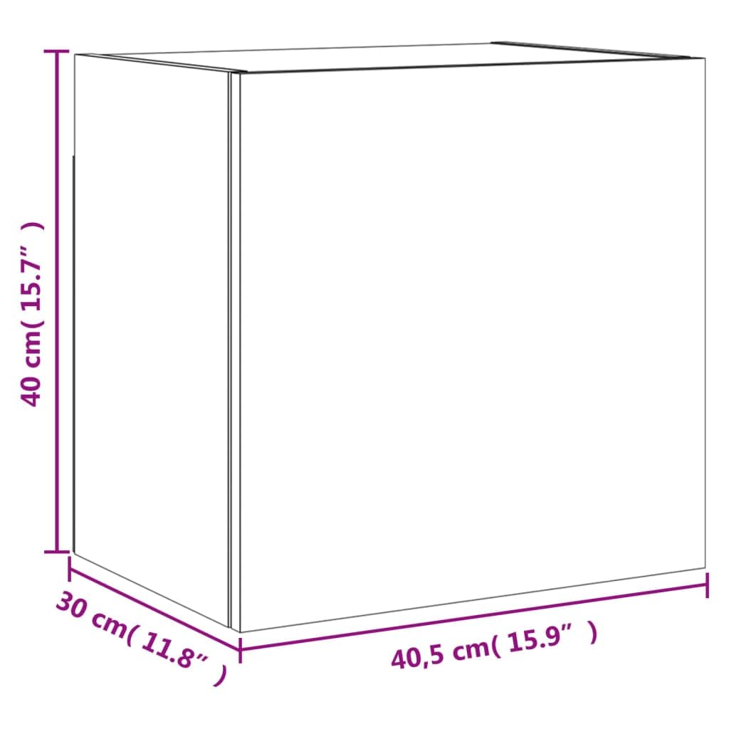 vidaXL Muebles de TV de Pared 2 uds Madera Roble Sonoma 40,5x30x40 cm