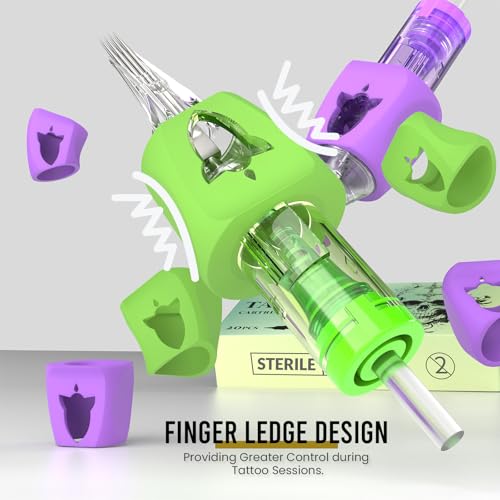 Image of Wormhole Tattoo Cartridge Needles Rocket 20pcs Mixed Sizes #10 Standard 3RL 5RL 5RM 7RM Disposable Finger Ledge Tattoo Needles Round Liner Shader Magnum for Tattoo Gun Machine Tattoo Supplies