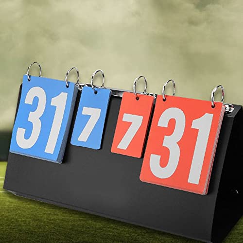 Serlium Sports Scoreboard, 4 Digit Scoreboard Portable Score Keeper Waterproof Sports Referee Score Conuter For Basketball Table Tennis Basketball Badminton Competition #TOP5