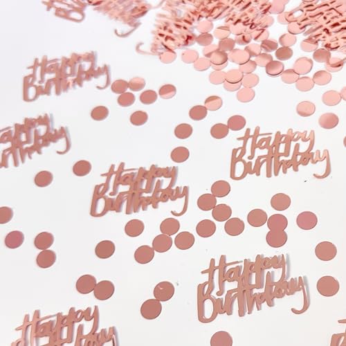 zazaby Rose Gold Birthday Confetti