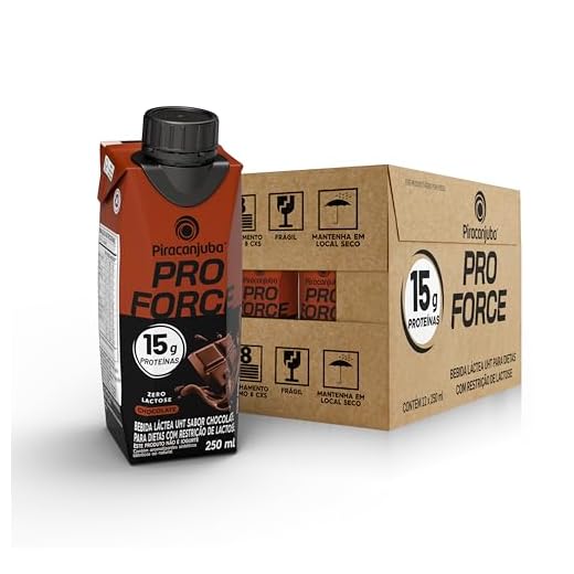 Piracanjuba ProForce 15g de Proteínas Zero Lactose Sabor Chocolate - 12 Unidades de 250ml