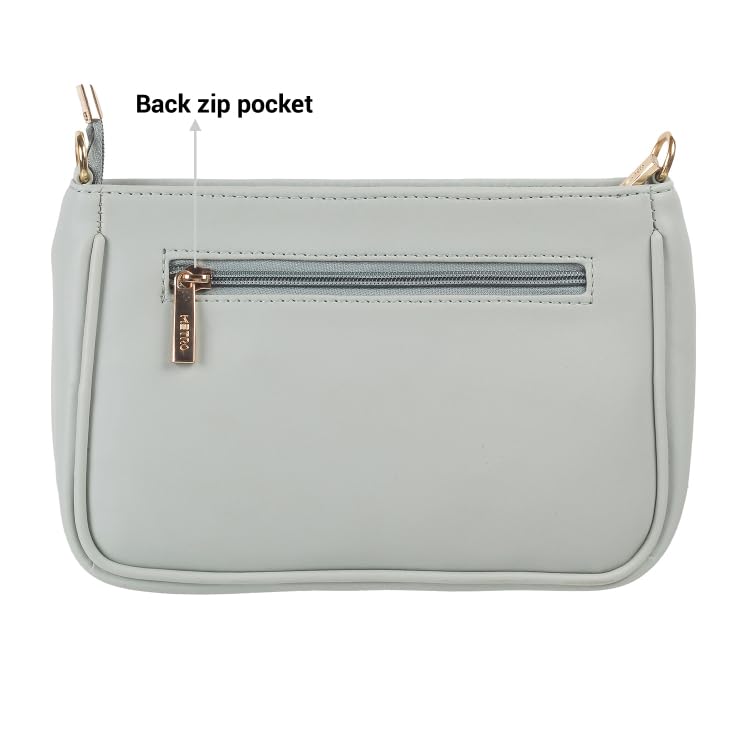 Image of Metro Faux Leather Premium Zipper Casual Sling Bag For Women
