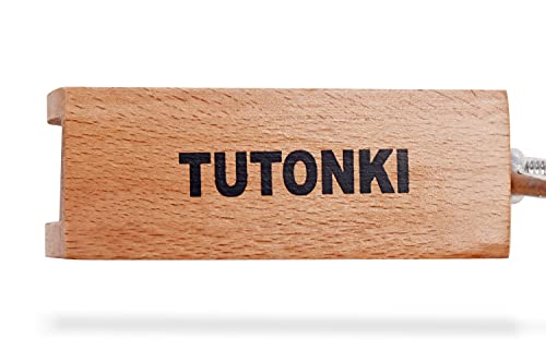 Tutonki Vibraslap - Percussion Instrument - Rotate The Sound Chamber And The Sound Will Vary - Produces "Jawbone" Sound Effect - Complete With Mesh Cloth Storage Bag #TOP6