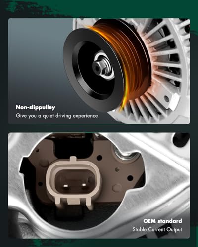 Image of SCITOO Alternator Fits for Dodge for Dakota 3.7L 4.7L 04-06,for Jeep for Grand Cherokee 4.7L 01-03,for Liberty 3.7L 03-06,for Mitsubishi for Raider 3.7L 06,136Amp High-output CW 6-Groove 13873