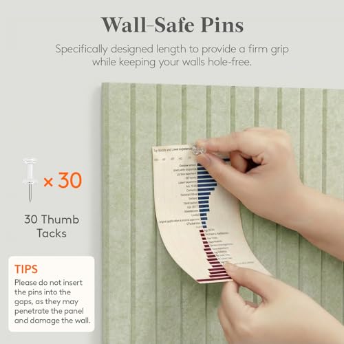 Lifewit 120 x 90 cm Filz Pinnwand Selbstklebend, 12 Pack Pinnwand Kork Alternative, Dekorative Vision Board Fotowand Pin Board Memoboard mit 50 Stück Pinnnadeln für Büro, Kinderzimmer, Salbeigrün