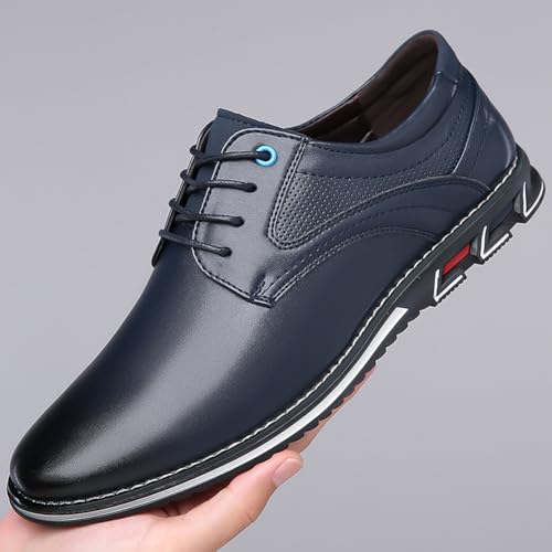 Image of Men's Premium Stylish Oxford Shoes Casual Lace Up Walking Business Driving Dress Shoes