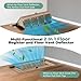 MMFSF Floor Vent Covers, 4x10 Adjustable Heat Air Vent Deflectors, 2-in-1 Floor Register, Vent Covers for Home Floor, Office, Ceiling, 2 Pack, Tool-Free Installation (Brown)