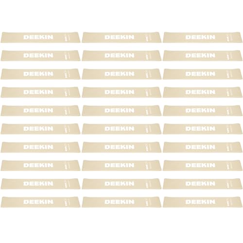 DEEKIN 30 Pcs Resistance Exercise Bands Bulk, Light Gray, 25-30 Lbs