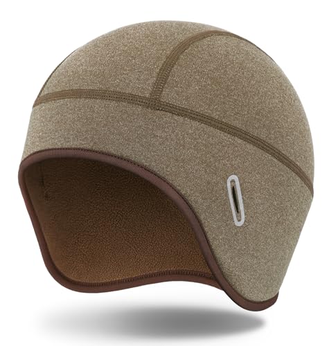 Bonnet d'hiver avec trous pour lunettes et doublure polaire chaude tête de mort