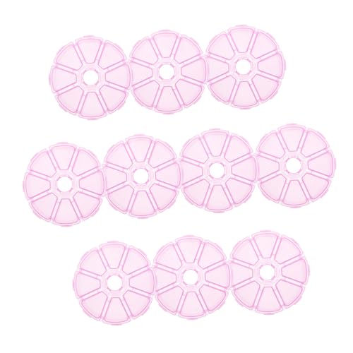 AUTSUPPL Glitter Decorative Jewelry Box Round Organizer with 8 Compartments Store Earrings Rings Beads Easy Access