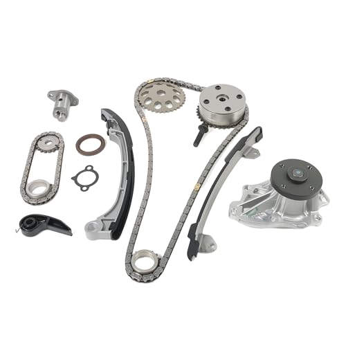 2.4 Timing Chain Kit W/Water Pump Fits for 02-11 Camry, 09-10 Corolla, 01-07 Highlander, 09-13 Matrix, 01-08 RAV4, 02-08 Solara, for 10-12 HS250h, for 09-10 Vibe, for 2010 tC 2.4L GAS DOHC