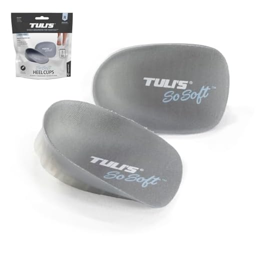 Tuli's So Soft Heavy Duty Gel Heel Cups Provide Relief for Plantar Fasciitis, Heel Pain, and Shock Absorption, Regular