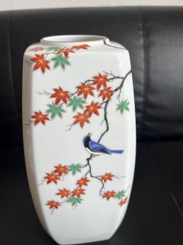 花柄陶器花瓶 角型　深川製磁 深川製磁染錦牡丹八寸花瓶 | 和食器雑貨リサイクル通販ショップ