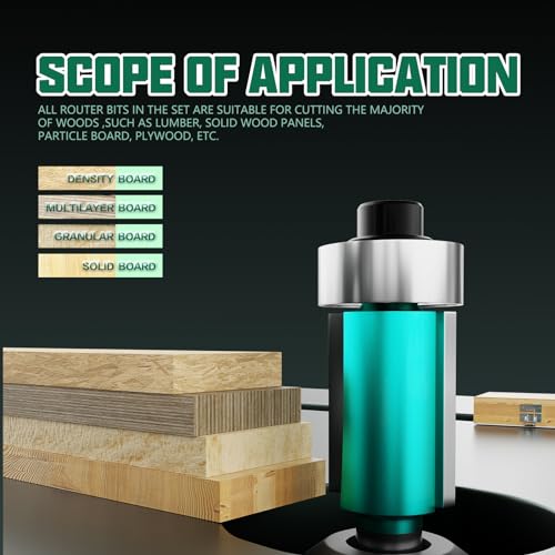 CSOOM 30-Piece 1/4-Inch Router Bit Set