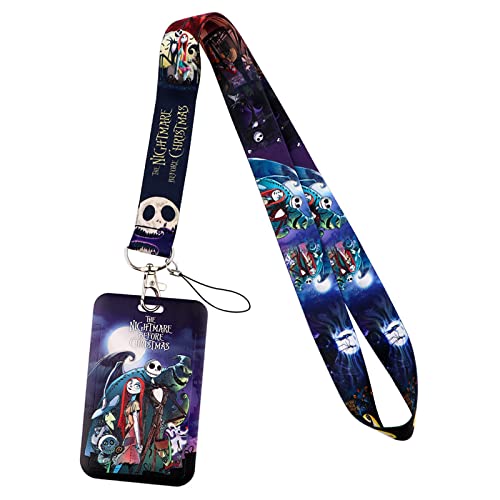 Halloween Lanyard Keychain, Horror ID Badges Lanyard, Key Lanyard for ID Card Holder (3)