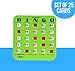 Regal Bingo Bulk Bingo Cards with Sliding Windows - Reusable Large Print Bingo Game Cards for Adults Large Group - 25 Pack, Green