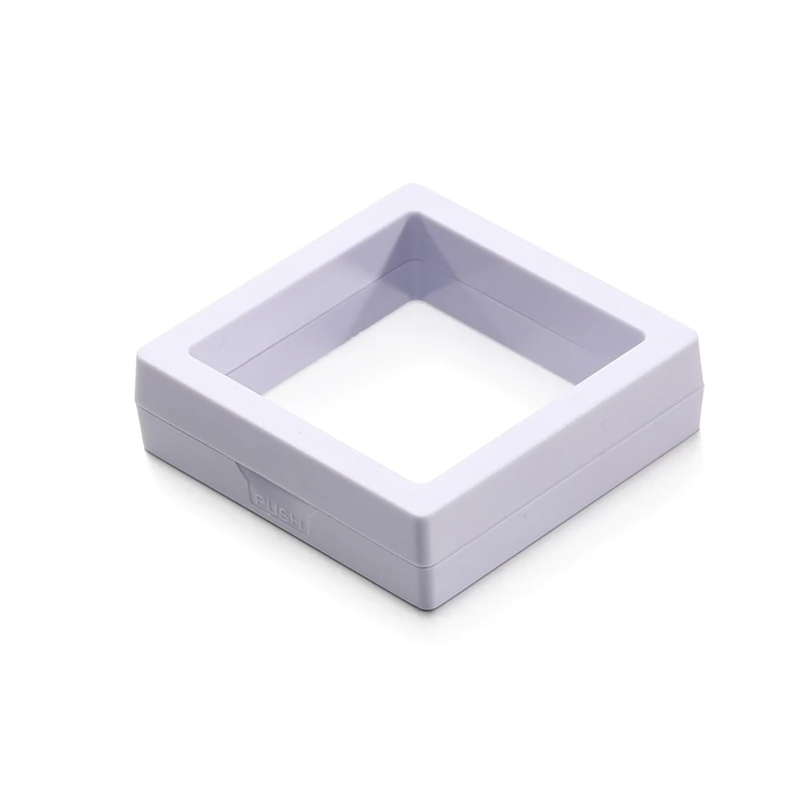 20pcs Colorful 3D Floating Display Case Jewelry Storage Box Film Suspension Hand String Bracelet Elastic For Earring Necklace Bracelet(White,7x7cm)