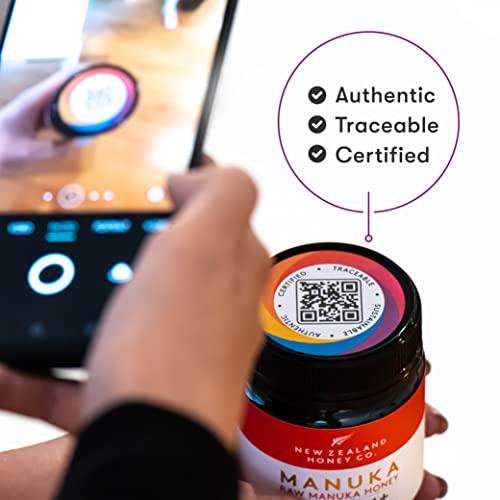 New Zealand Honey Co. Manuka Honig MGO 1122+ / UMF 24+ | Aktiv und Roh - Hergestellt in Neuseeland - Zertifiziertem Methylglyoxal Gehalt - 250g - Raw Honey - Rohhonig