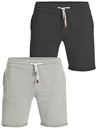 Indicode Herren 2-Pack Eddy 2er-Pack Sweatshorts | Sweat Shorts Sporthose...